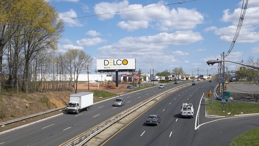 Billboard with clouds