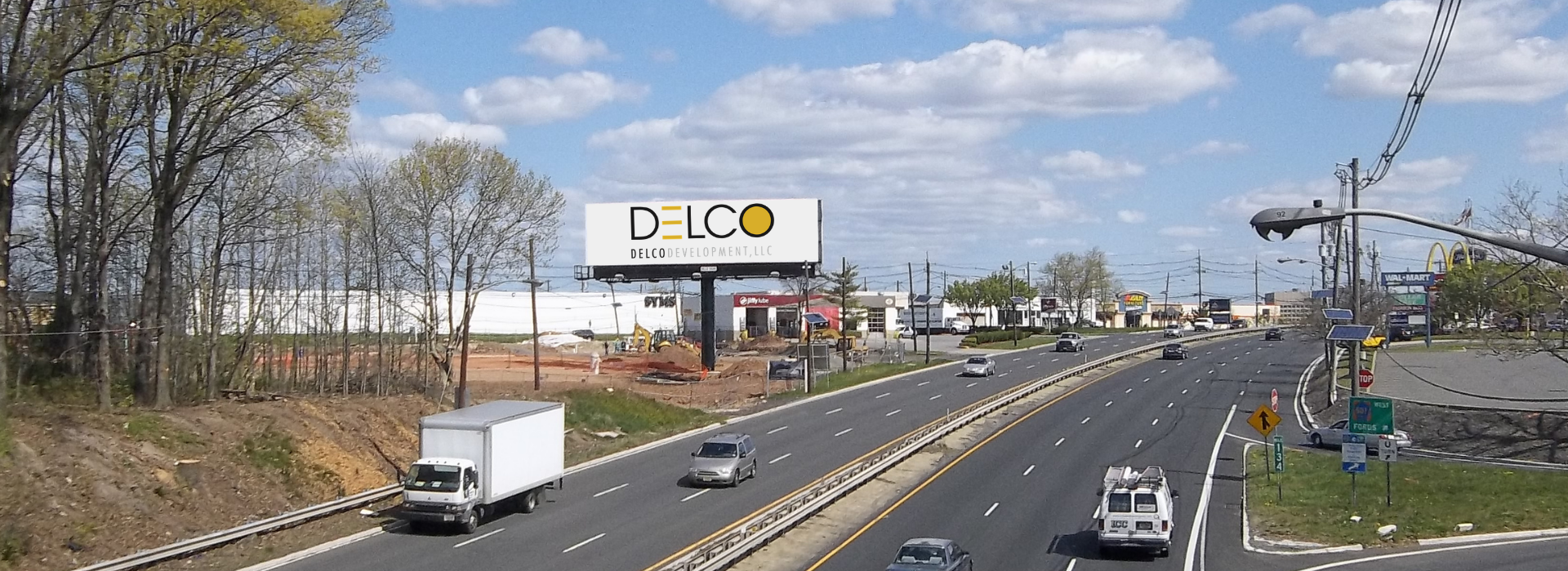 Billboard with clouds